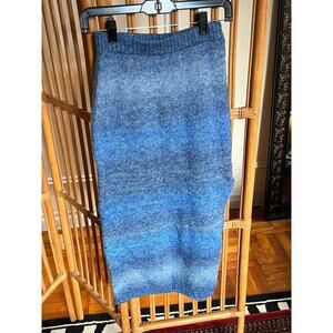 Rumor Mohair Effect Blue Ombre Knit Skirt